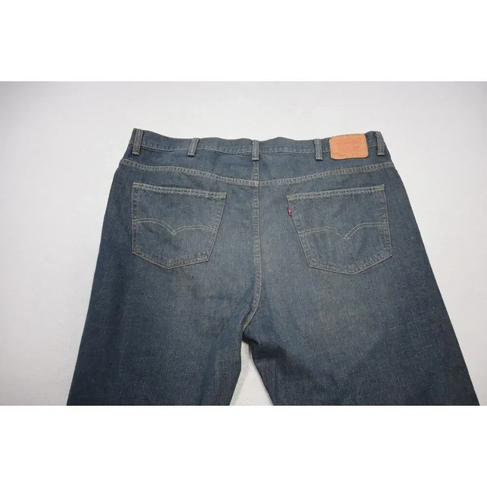 Levi's 559 Relaxed Straight Fit Rugged Rugged Blue‎ Denim Jeans Mens Sz 46 x 30